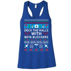 Funny Nurse Ugly Christmas Xmas Sweater Funny Gift Women's Racerback Tank