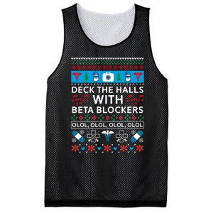 Funny Nurse Ugly Christmas Xmas Mesh Reversible Basketball Jersey Tank