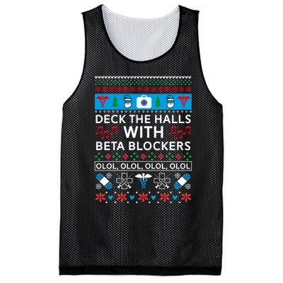 Funny Nurse Ugly Christmas Xmas Mesh Reversible Basketball Jersey Tank