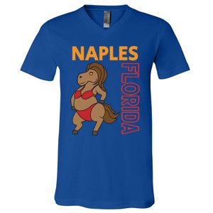 Funny Naples Vacation Family Trip Cool Gift V-Neck T-Shirt