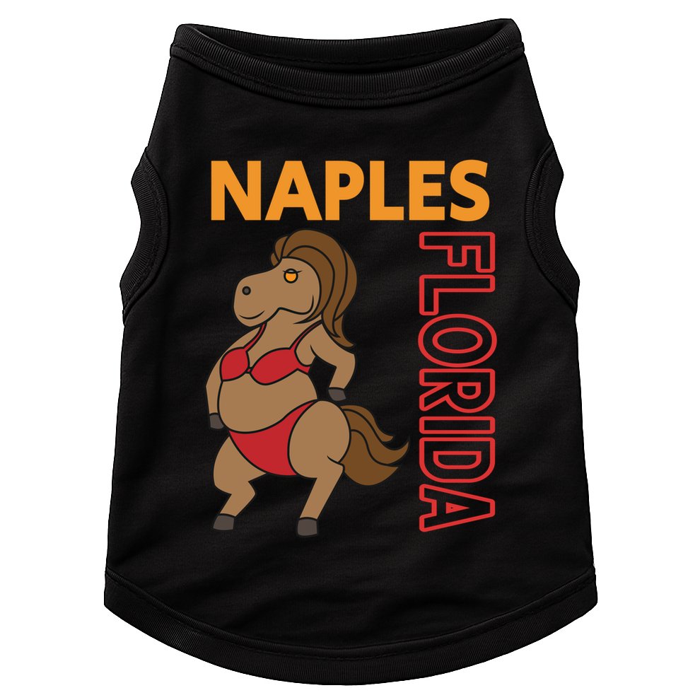 Funny Naples Vacation Family Trip Gift Doggie Tank
