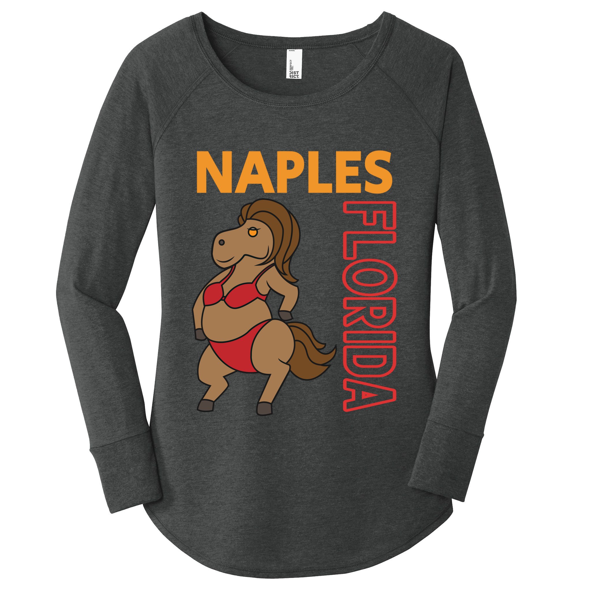 Funny Naples Vacation Family Trip Gift Women's Perfect Tri Tunic Long Sleeve Shirt