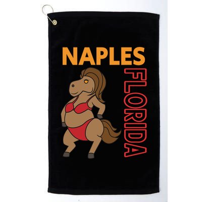 Funny Naples Vacation Family Trip Gift Golf Towel
