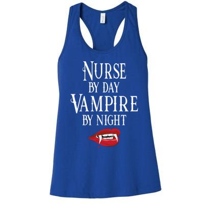 Funny Nurse Vampire Quote Halloween Joke Rn Lpn Crna Meaningful Gift Women's Racerback Tank