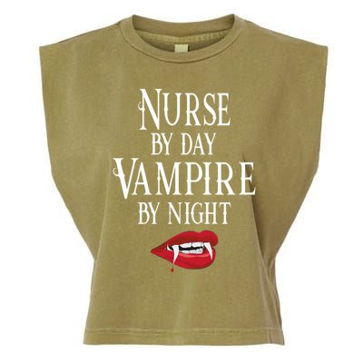 Funny Nurse Vampire Quote Halloween Joke Rn Lpn Crna Meaningful Gift Garment-Dyed Women's Muscle Tee