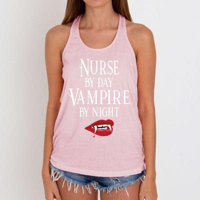 Funny Nurse Vampire Quote Halloween Joke Rn Lpn Crna Meaningful Gift Women's Knotted Racerback Tank