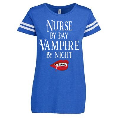 Funny Nurse Vampire Quote Halloween Joke Rn Lpn Crna Meaningful Gift Enza Ladies Jersey Football T-Shirt