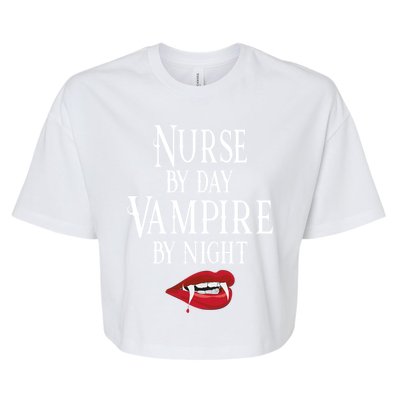 Funny Nurse Vampire Quote Halloween Joke Rn Lpn Crna Meaningful Gift Bella+Canvas Jersey Crop Tee