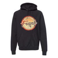 Frank Name Vintage Distressed 70s 80s Retro Frank Premium Hoodie