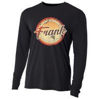 Frank Name Vintage Distressed 70s 80s Retro Frank Cooling Performance Long Sleeve Crew