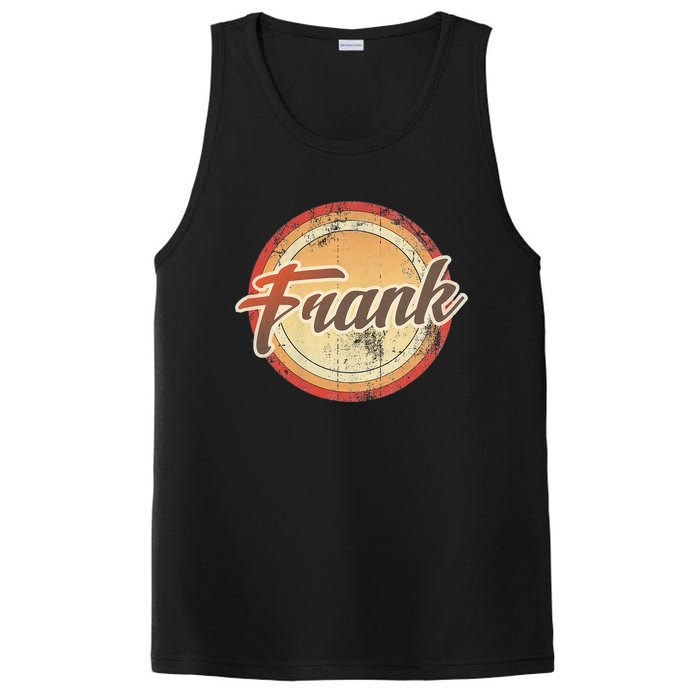 Frank Name Vintage Distressed 70s 80s Retro Frank PosiCharge Competitor Tank