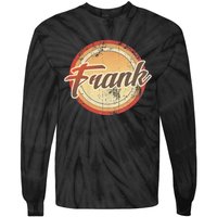 Frank Name Vintage Distressed 70s 80s Retro Frank Tie-Dye Long Sleeve Shirt