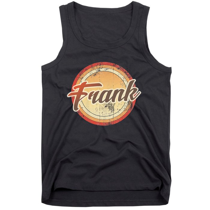 Frank Name Vintage Distressed 70s 80s Retro Frank Tank Top