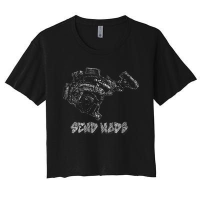 Funny Night Vision Swag For Gun Guys Women's Crop Top Tee