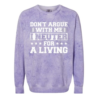 Funny Neuter Veterinarian Vet Tech Veterinary Technician Pet Colorblast Crewneck Sweatshirt