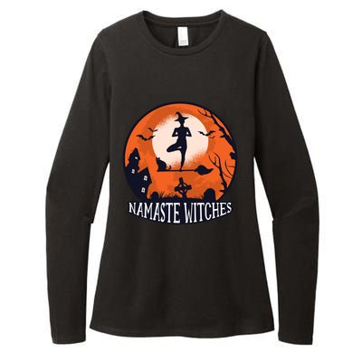 Funny Namaste Witches Halloween Yoga And Relaxation Funny Gift Womens CVC Long Sleeve Shirt