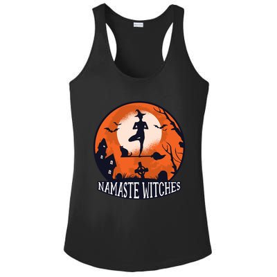 Funny Namaste Witches Halloween Yoga And Relaxation Funny Gift Ladies PosiCharge Competitor Racerback Tank