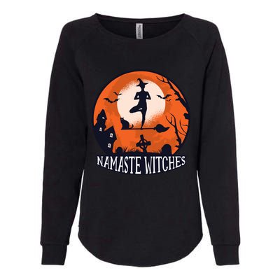 Funny Namaste Witches Halloween Yoga And Relaxation Funny Gift Womens California Wash Sweatshirt