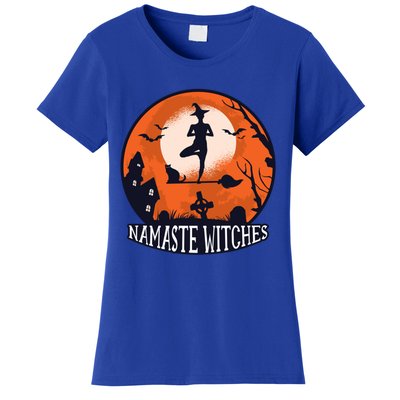 Funny Namaste Witches Halloween Yoga And Relaxation Funny Gift Women's T-Shirt