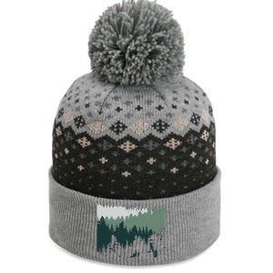 Forest Nature Wildlife Lovers Trees Hiking Camping The Baniff Cuffed Pom Beanie