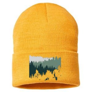 Forest Nature Wildlife Lovers Trees Hiking Camping Sustainable Knit Beanie