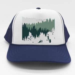 Forest Nature Wildlife Lovers Trees Hiking Camping Trucker Hat