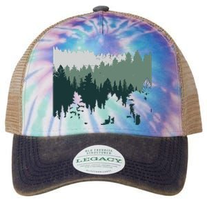 Forest Nature Wildlife Lovers Trees Hiking Camping Legacy Tie Dye Trucker Hat