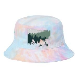 Forest Nature Wildlife Lovers Trees Hiking Camping Tie Dye Newport Bucket Hat