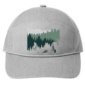 Forest Nature Wildlife Lovers Trees Hiking Camping 7-Panel Snapback Hat