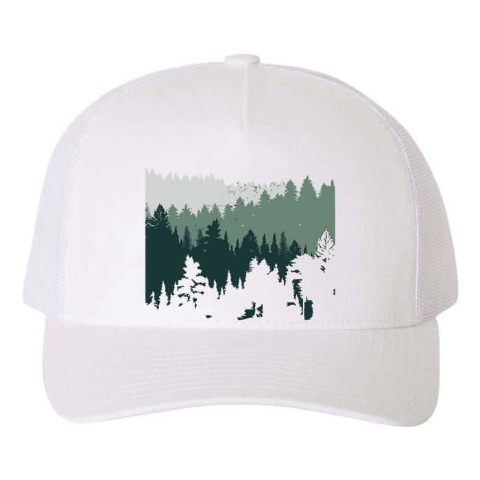 Forest Nature Wildlife Lovers Trees Hiking Camping Yupoong Adult 5-Panel Trucker Hat