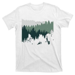 Forest Nature Wildlife Lovers Trees Hiking Camping T-Shirt