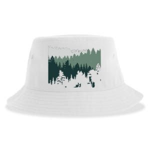 Forest Nature Wildlife Lovers Trees Hiking Camping Sustainable Bucket Hat