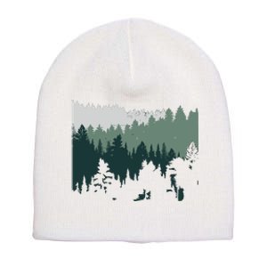 Forest Nature Wildlife Lovers Trees Hiking Camping Short Acrylic Beanie