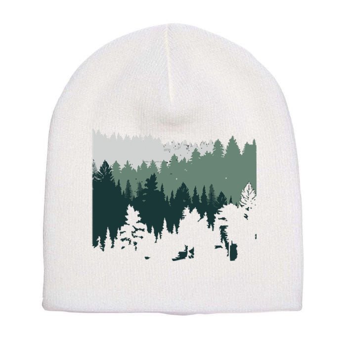 Forest Nature Wildlife Lovers Trees Hiking Camping Short Acrylic Beanie