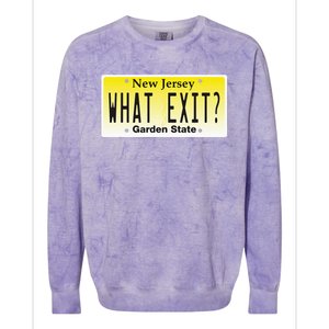 Funny Nj What Exit New Jersey Garden State Parkway Colorblast Crewneck Sweatshirt