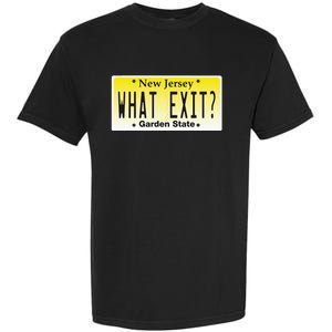 Funny Nj What Exit New Jersey Garden State Parkway Garment-Dyed Heavyweight T-Shirt