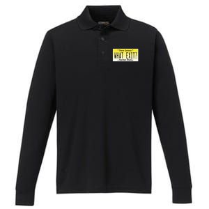 Funny Nj What Exit New Jersey Garden State Parkway Performance Long Sleeve Polo