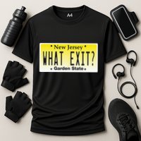 Funny Nj What Exit New Jersey Garden State Parkway Cooling Performance Crew T-Shirt