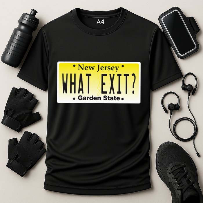 Funny Nj What Exit New Jersey Garden State Parkway Cooling Performance Crew T-Shirt