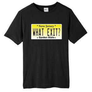 Funny Nj What Exit New Jersey Garden State Parkway Tall Fusion ChromaSoft Performance T-Shirt