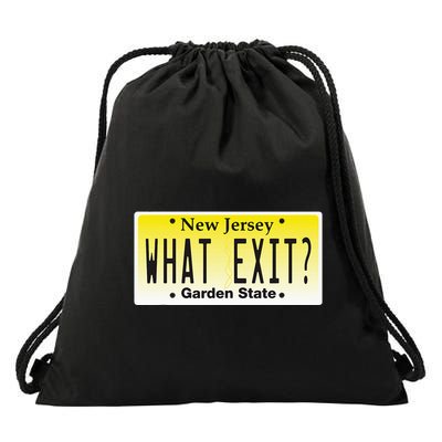 Funny Nj What Exit New Jersey Garden State Parkway Drawstring Bag
