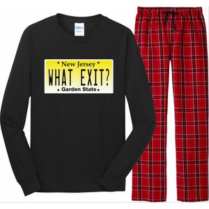 Funny Nj What Exit New Jersey Garden State Parkway Long Sleeve Pajama Set