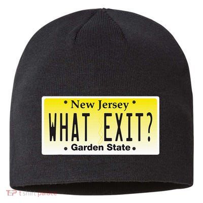 Funny Nj What Exit New Jersey Garden State Parkway Sustainable Beanie