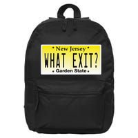 Funny Nj What Exit New Jersey Garden State Parkway 16 in Basic Backpack