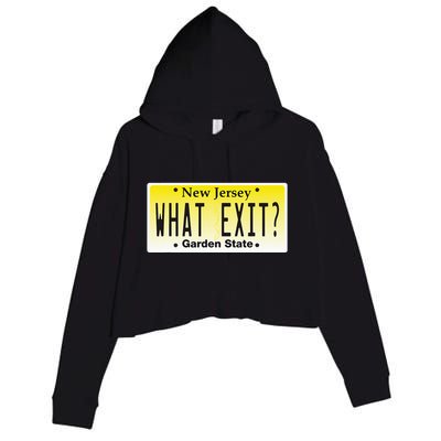 Funny Nj What Exit New Jersey Garden State Parkway Crop Fleece Hoodie