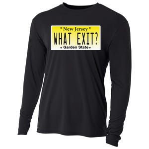 Funny Nj What Exit New Jersey Garden State Parkway Cooling Performance Long Sleeve Crew