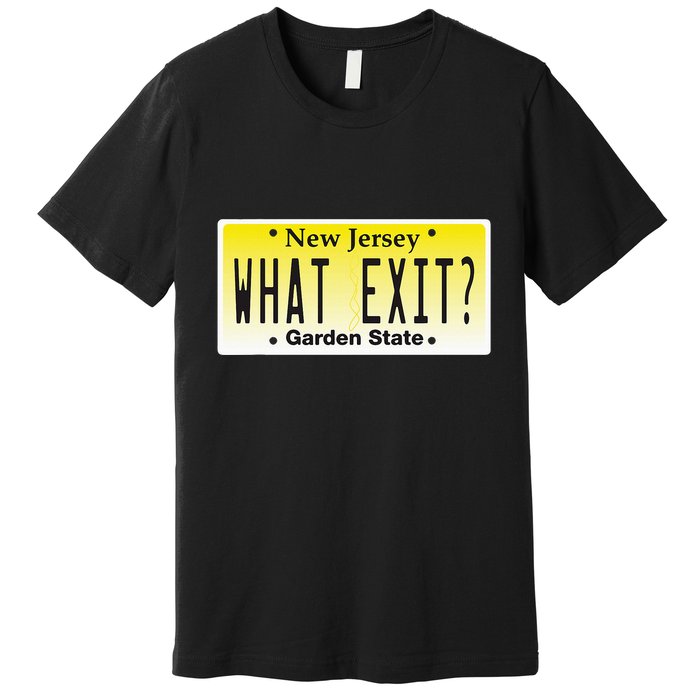 Funny Nj What Exit New Jersey Garden State Parkway Premium T-Shirt