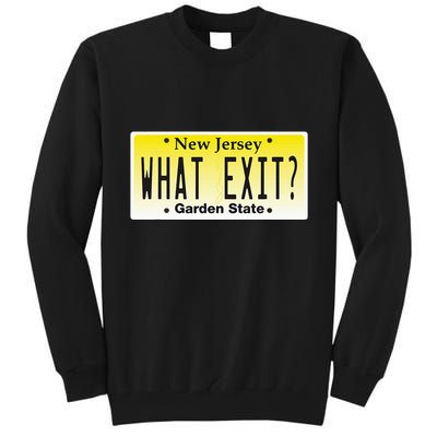Funny Nj What Exit New Jersey Garden State Parkway Tall Sweatshirt