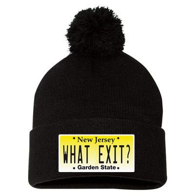 Funny Nj What Exit New Jersey Garden State Parkway Pom Pom 12in Knit Beanie