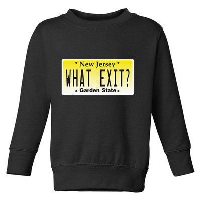 Funny Nj What Exit New Jersey Garden State Parkway Toddler Sweatshirt